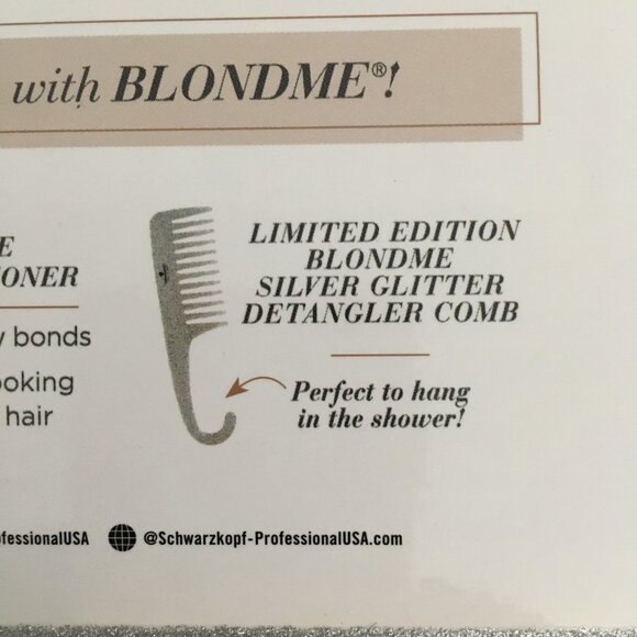 Schwarzkopf Blondme Holiday Set Shampoo & Condition Glitter Comb NEW in Box - Picture 10 of 13